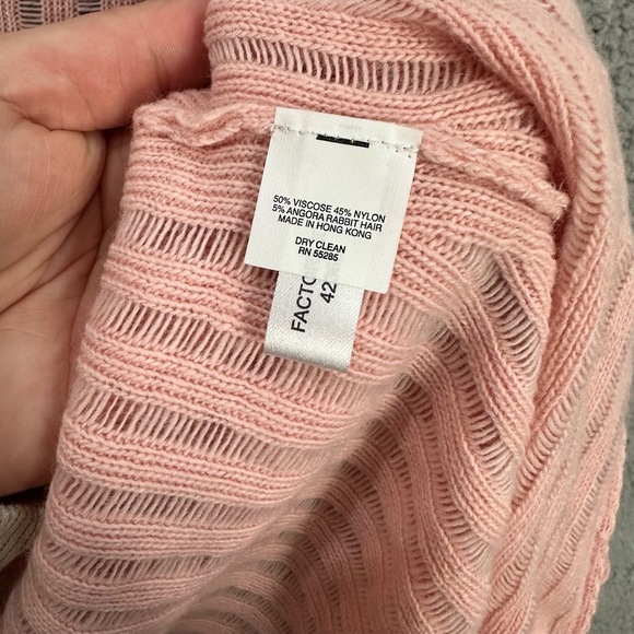 Vtg Y2K Express Open Front Cardigan Womens XS Pink Lightweight Fairy Coquette - Picture 7 of 7